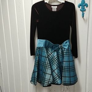 Bonnie Jean girls brown velvet holiday dress